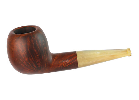 Ropp Stout Apple smooth White Horn Mouthpiece - Tobacco Pipe