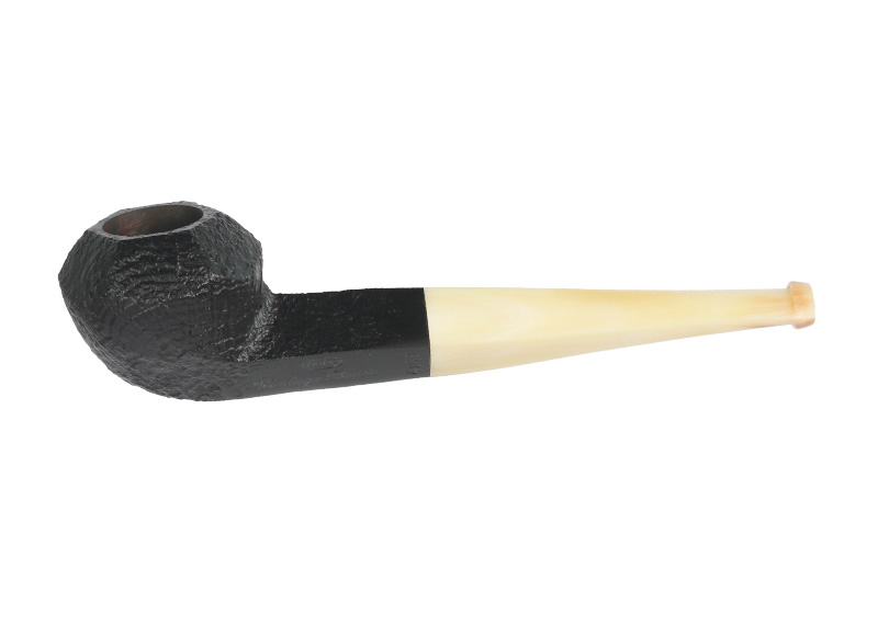 Ropp-vintage-briar-418B-sablee-noire-recto Ropp Vintage Briar 418B black sandblasted - Tobacco Pipe  