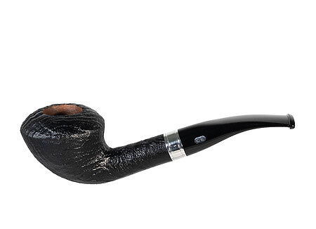 Pipe chacom sable 426, pipe chacom sablée noir, pipe demi courbe,