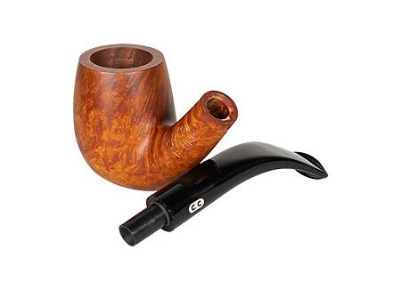 Pipe Chacom 1401 Plume naturelle orangée; pipe chacom, pipe en bruyère, chapuis-comoy, pipe finition naturelle