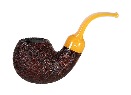 Pipe Moonshine sablée, pipe en bruyère gros foyer, pipe made in USA