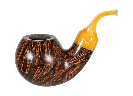 Pipe Moonshine MS09SDS, pipe en bruyère, pipe boule, pipe courbe, pipe à gros foyer
