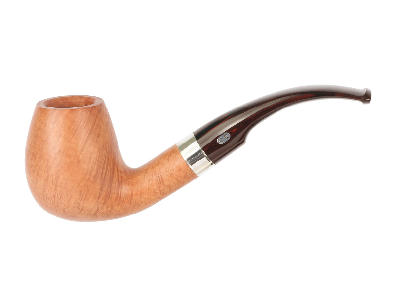 Chacom-Select-X-poire-nature-mat-courbe-Recto Chacom Selected Straight grain X Natural Billiard - Tobacco Bent Pipe  