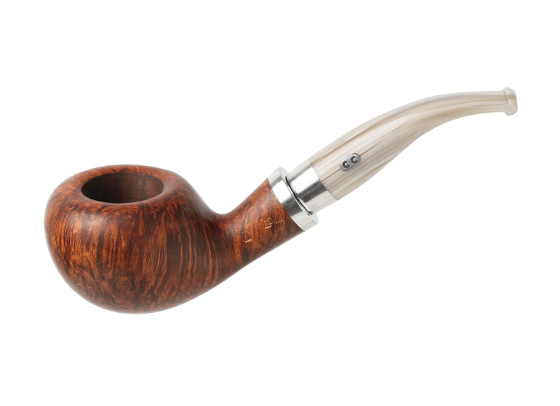 pipe-chacom-selected-straight-grain-contraste-brune-tomate-doublebaguealu-tuyaublanc-recto Chacom Selected Straight Grain - Matte Brown - Smoking pipe  