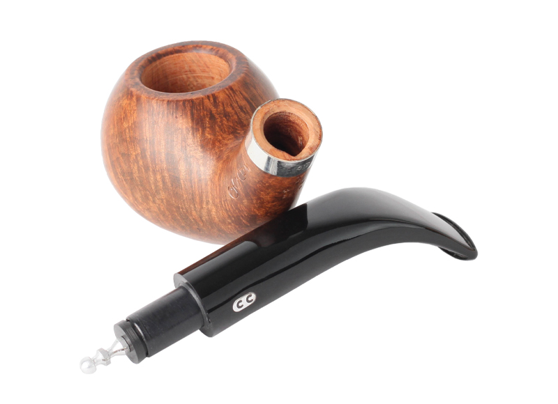 Olive Wood Tobacco Pipe Slight Bent Apple 6 Paykoc 1 Count - Paykoc Pipes