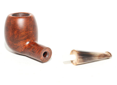 Ropp Stout Apple smooth Contrasted Horn Mouthpiece - Tobacco Pipe